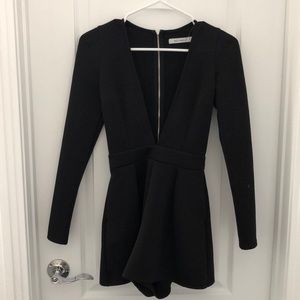 Hello Molly black long sleeve Romper